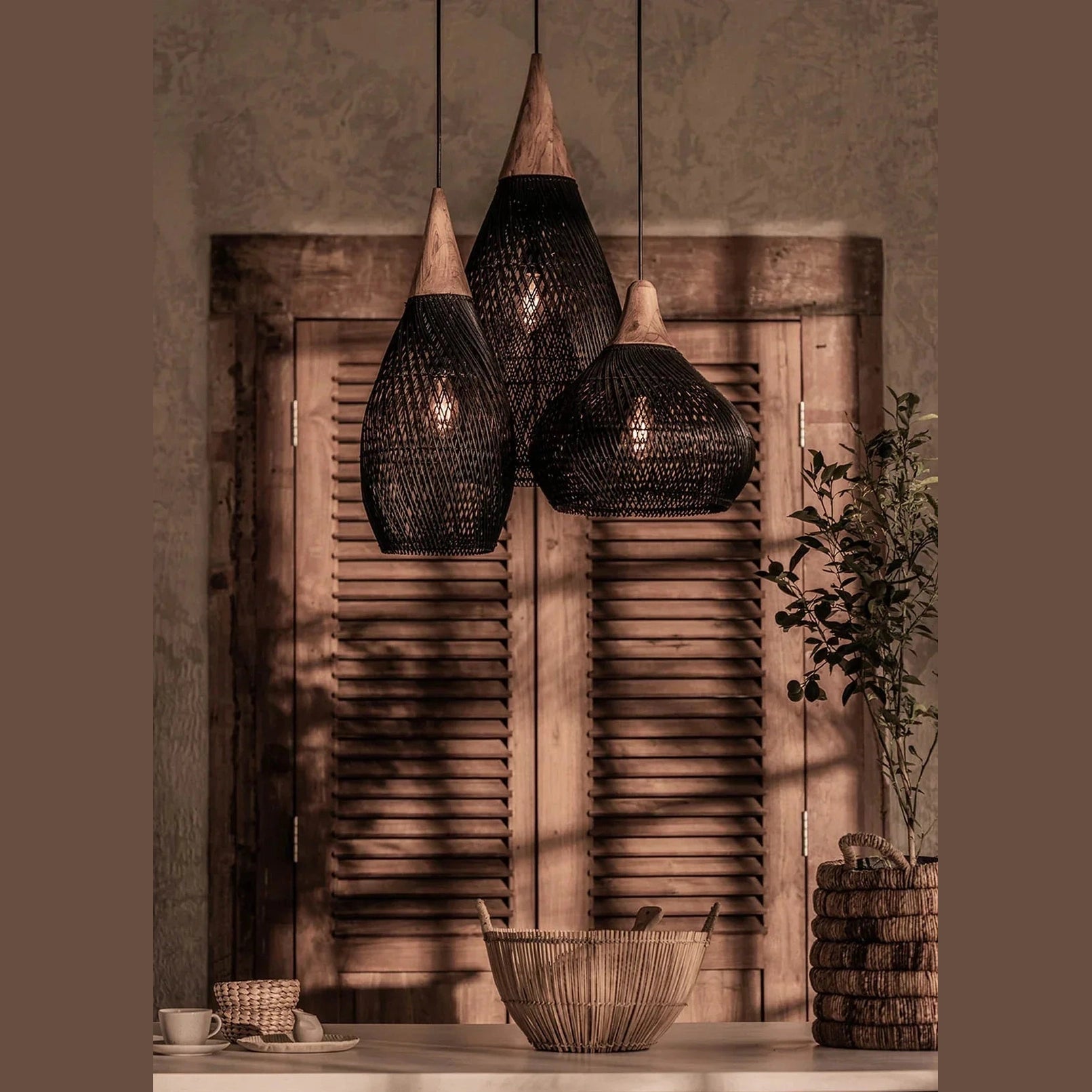 D-Bodhi Horn Pendant Large - Black