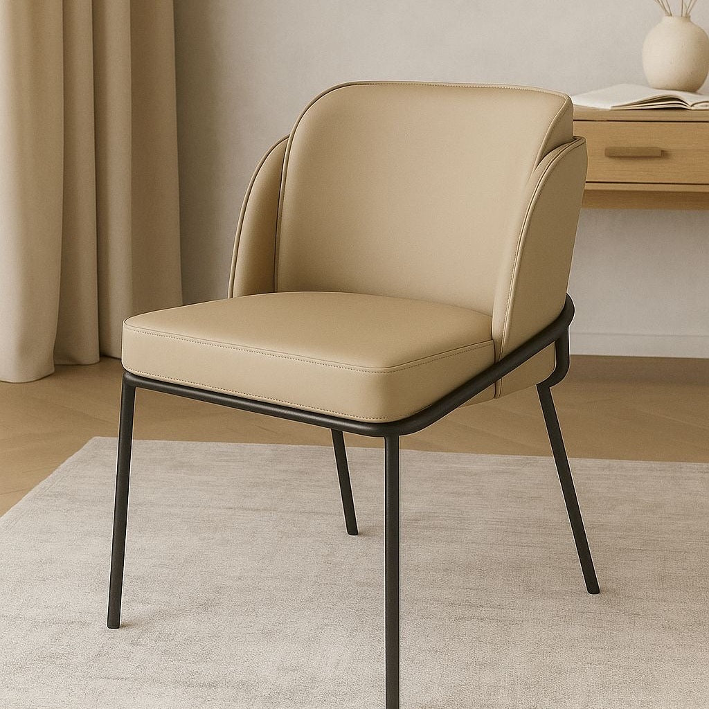 Laban Faux Leather Dining Chair - Taupe