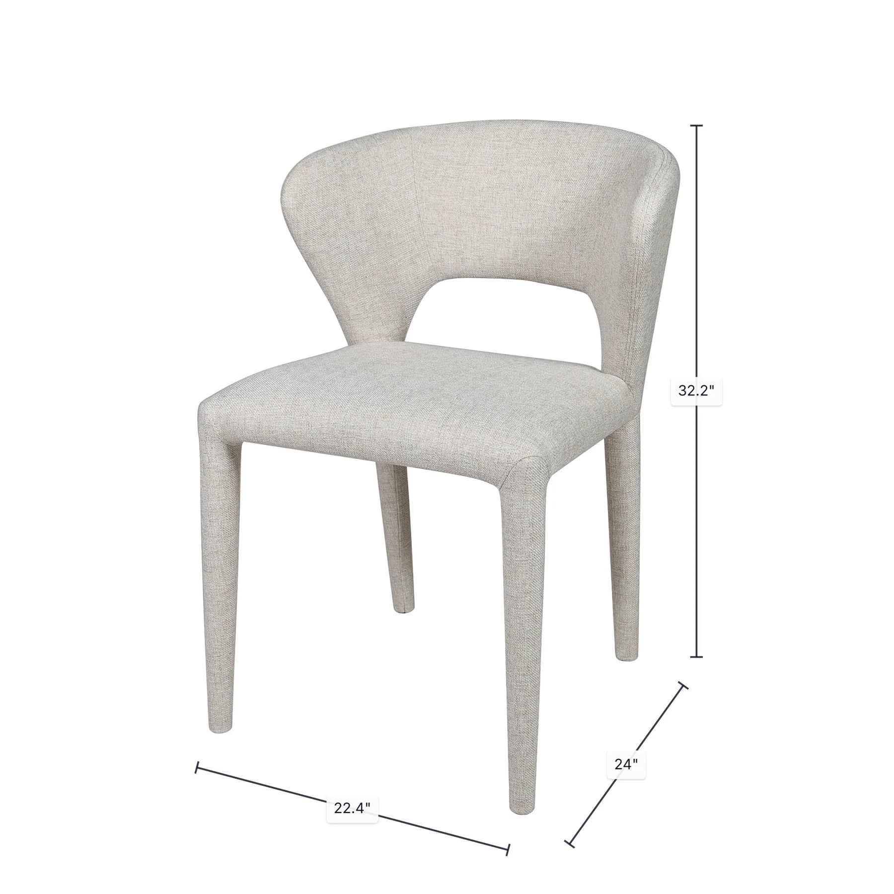Dakota Dining Chair - Vanilla Tweed