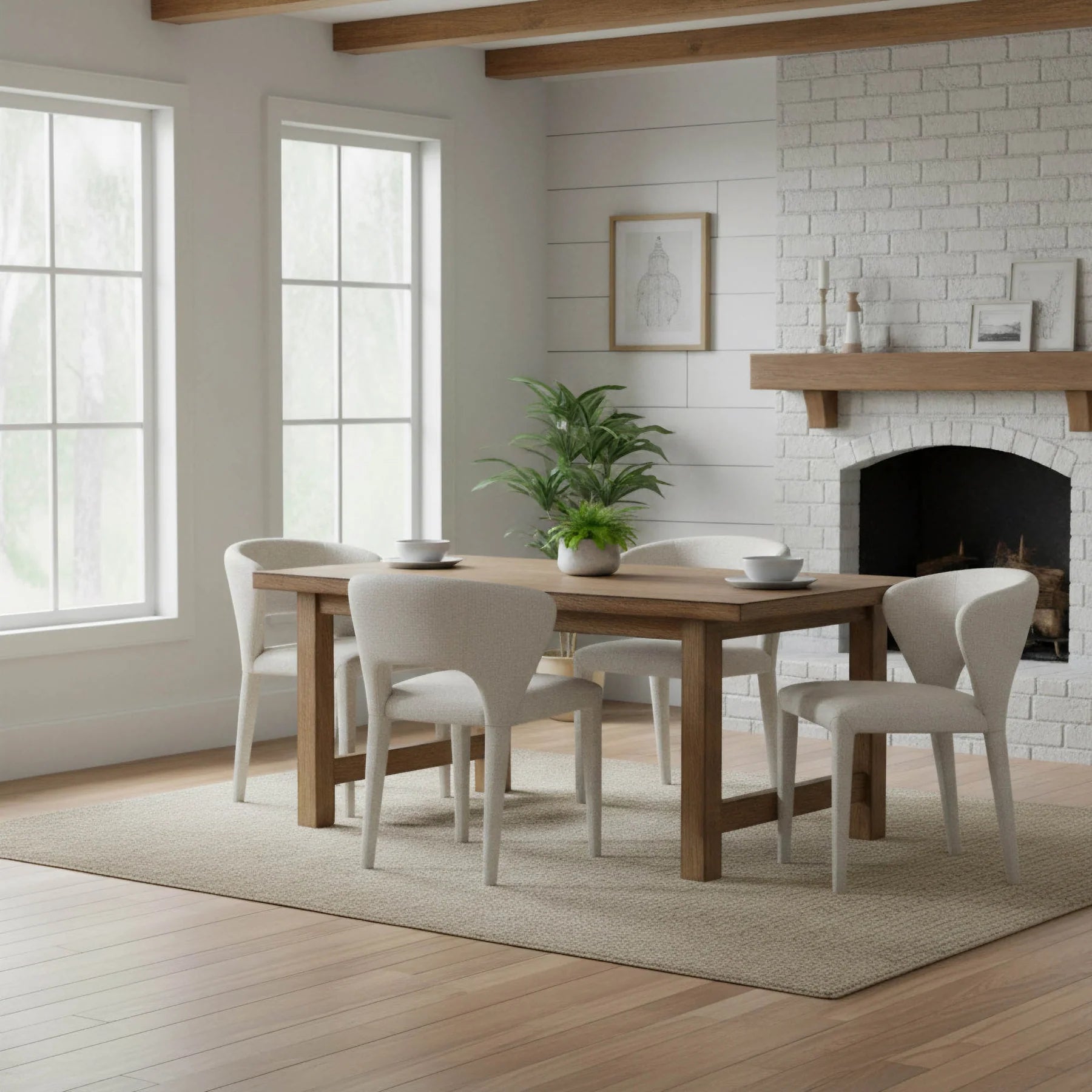 Dakota Dining Chair - Vanilla Tweed