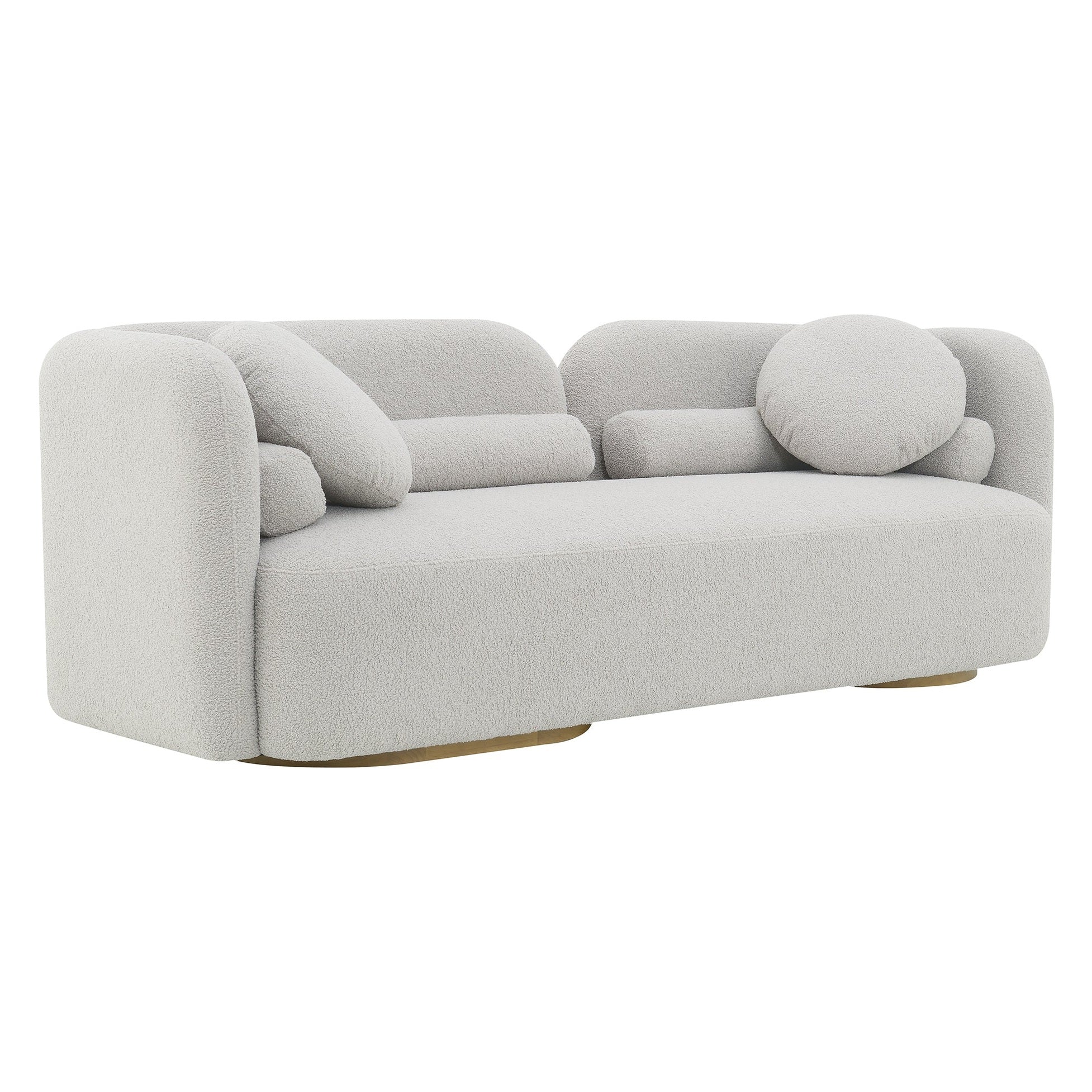 Fika Premium Boucle Fabric Sofa - Teddy Taupe-thumbmail-2