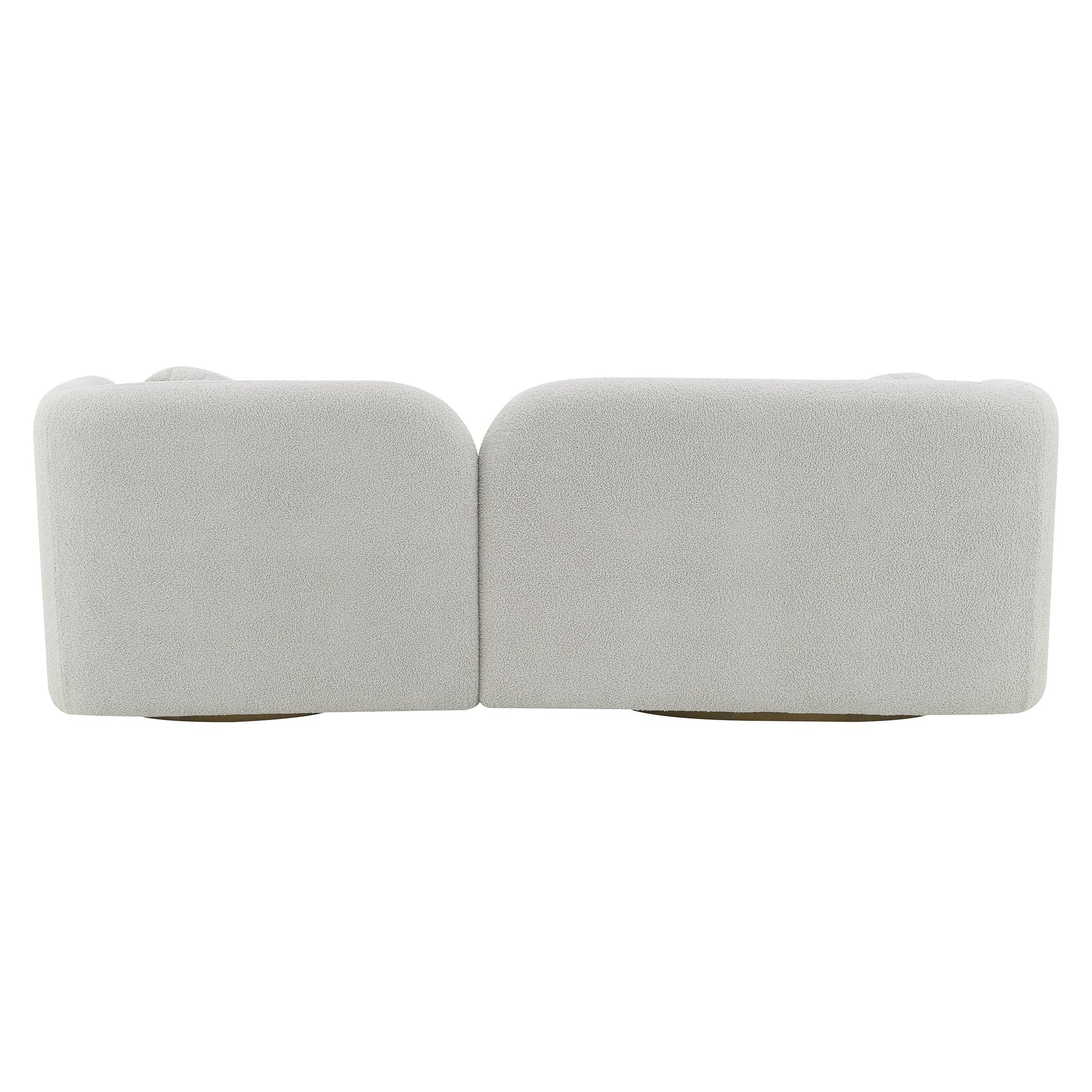 Fika Premium Boucle Fabric Sofa - Teddy Taupe-thumbmail-4