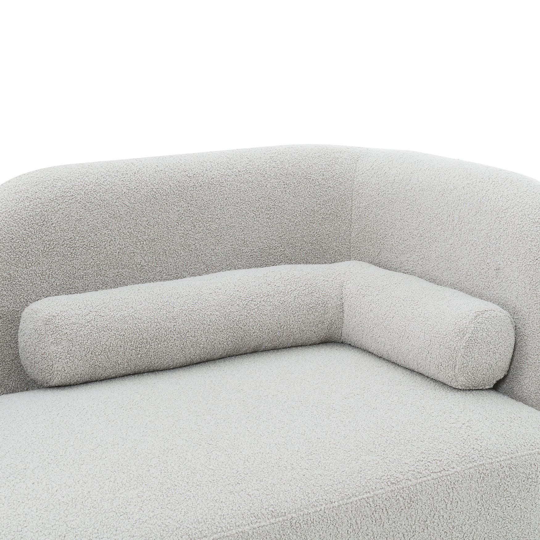 Fika Premium Boucle Fabric Sofa - Teddy Taupe-thumbmail-8