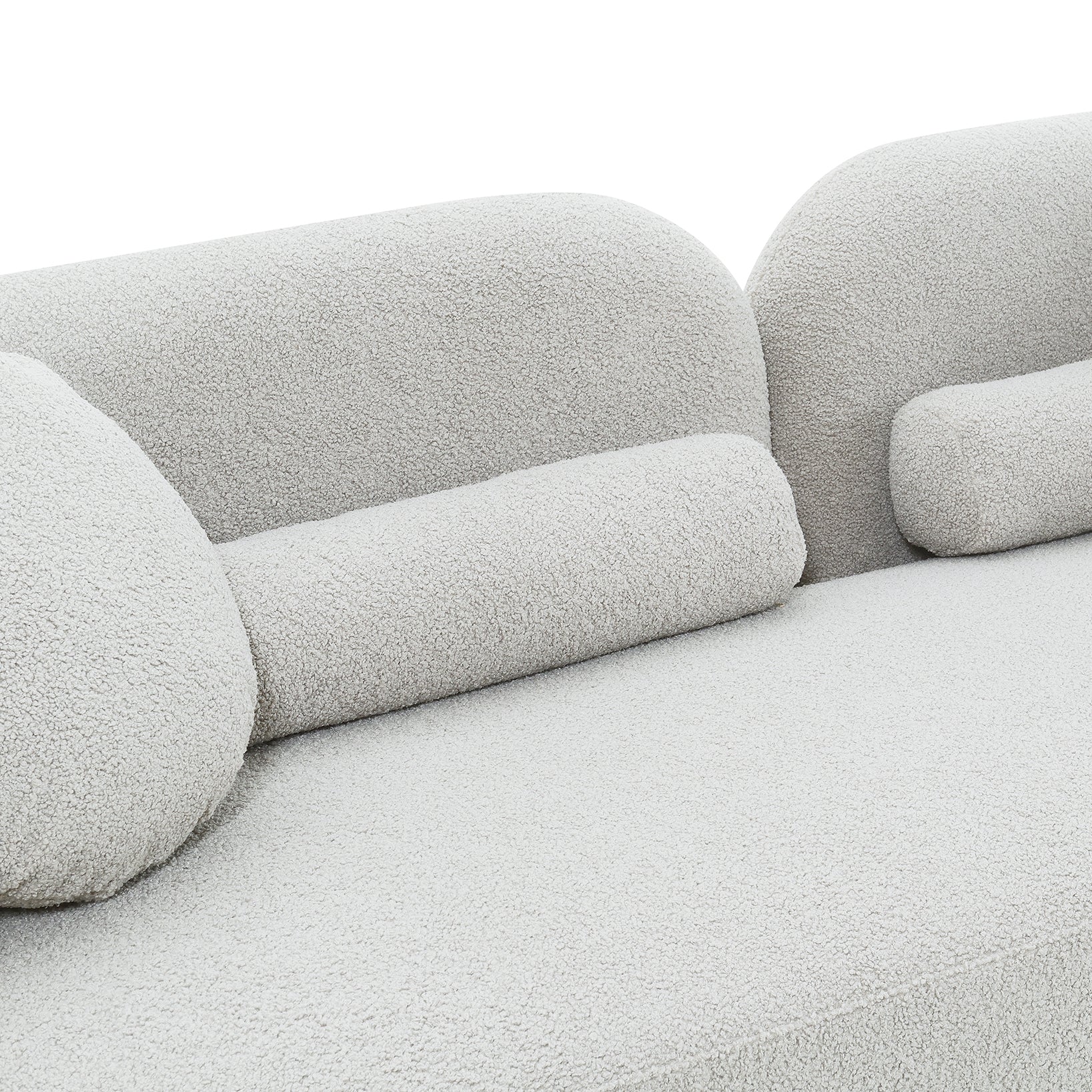 Fika Premium Boucle Fabric Sofa - Teddy Taupe-thumbmail-10