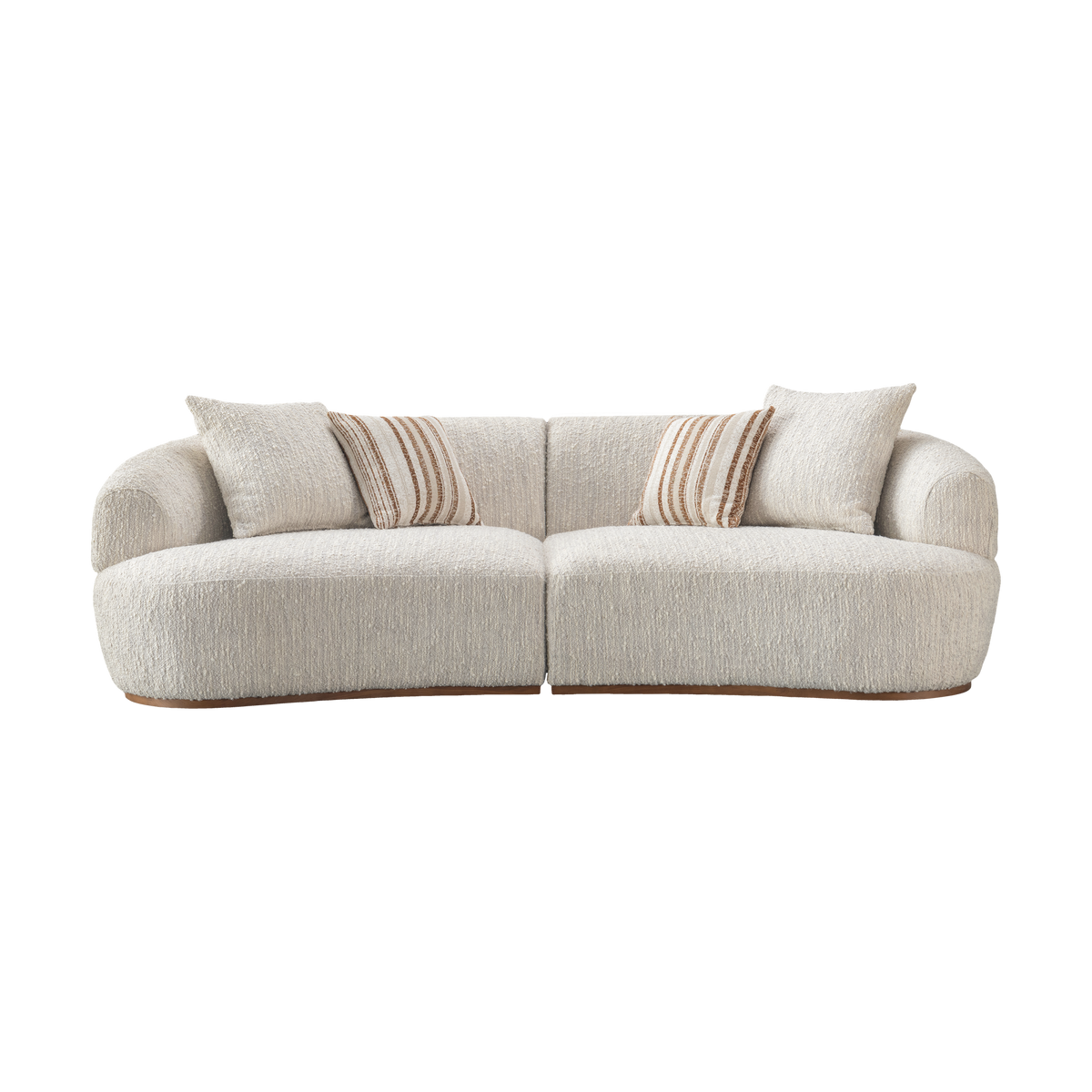 Isla Modern Premium Fabric Upholstered Sofa with Ash Wood Base - Oatmeal-thumbmail-1