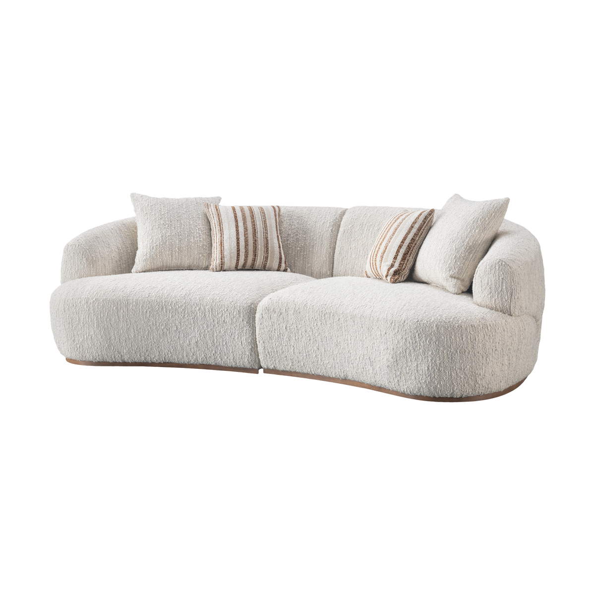 Isla Modern Premium Fabric Upholstered Sofa with Ash Wood Base - Oatmeal-thumbmail-3