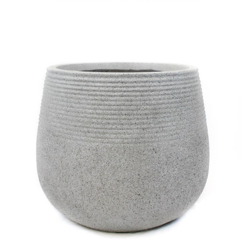 Ash Fiberclay Planter, Grey, 9in (Set of 3)