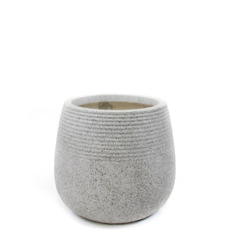 Ash Fiberclay Planter, Grey, 9in (Set of 3)