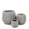 Ash Fiberclay Planter, Grey, 9in (Set of 3)