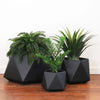 Ion Short Fiberclay Planter Black - Large