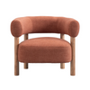 Dagny Accent Chair – Warm Textured Fabric & Natural Wood Frame
