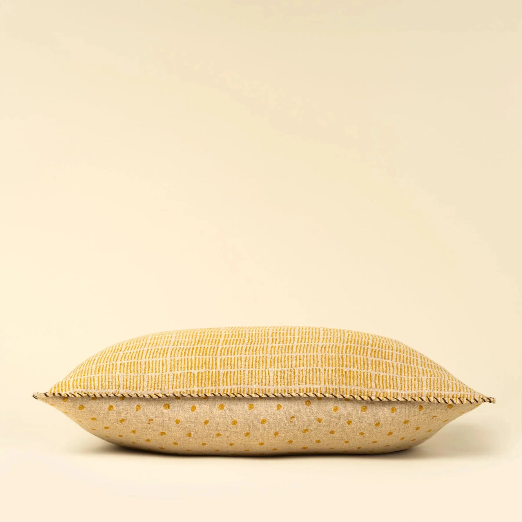 Dash & Dot Linen Pillow, Sunflower