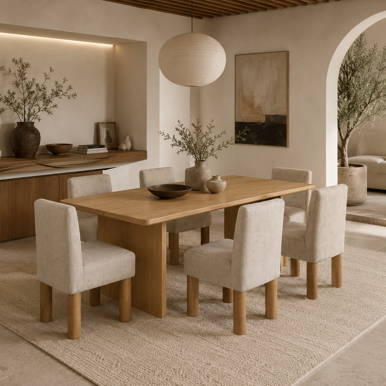 Destiny Dining Chair - Tweed Natural-thumbmail-2