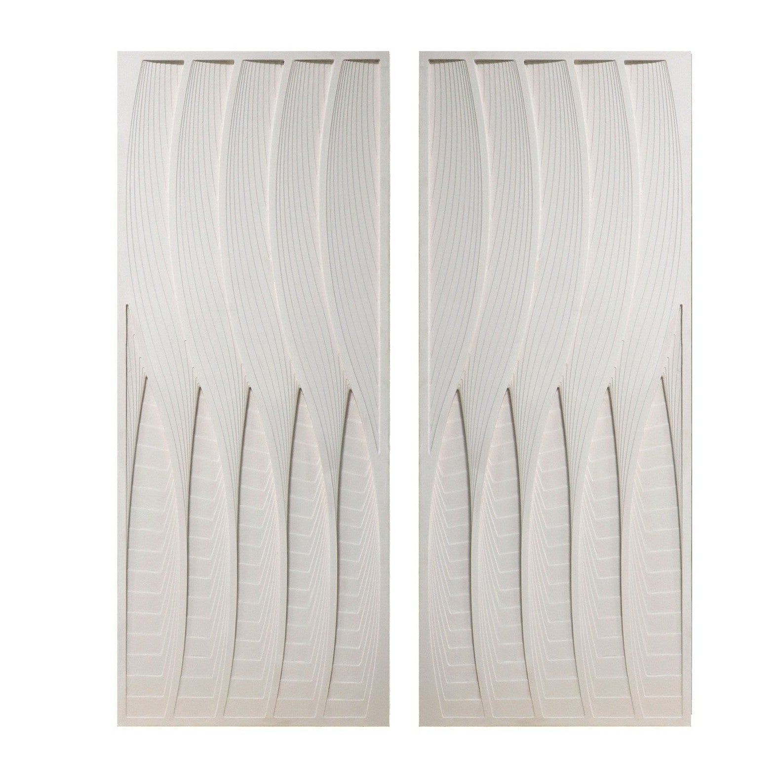 DIMENSL WAVE PLAS WALLART 24X60 SET OF 2