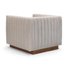 Fest Premium Velvet Chair w/Wooden Base - Mocha Mist