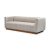 Fest Premium Velvet Sofa w/Wooden Bas - Mocha Mist