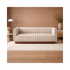 Fest Premium Velvet Loveseat w/Wooden Base - Mocha Mist