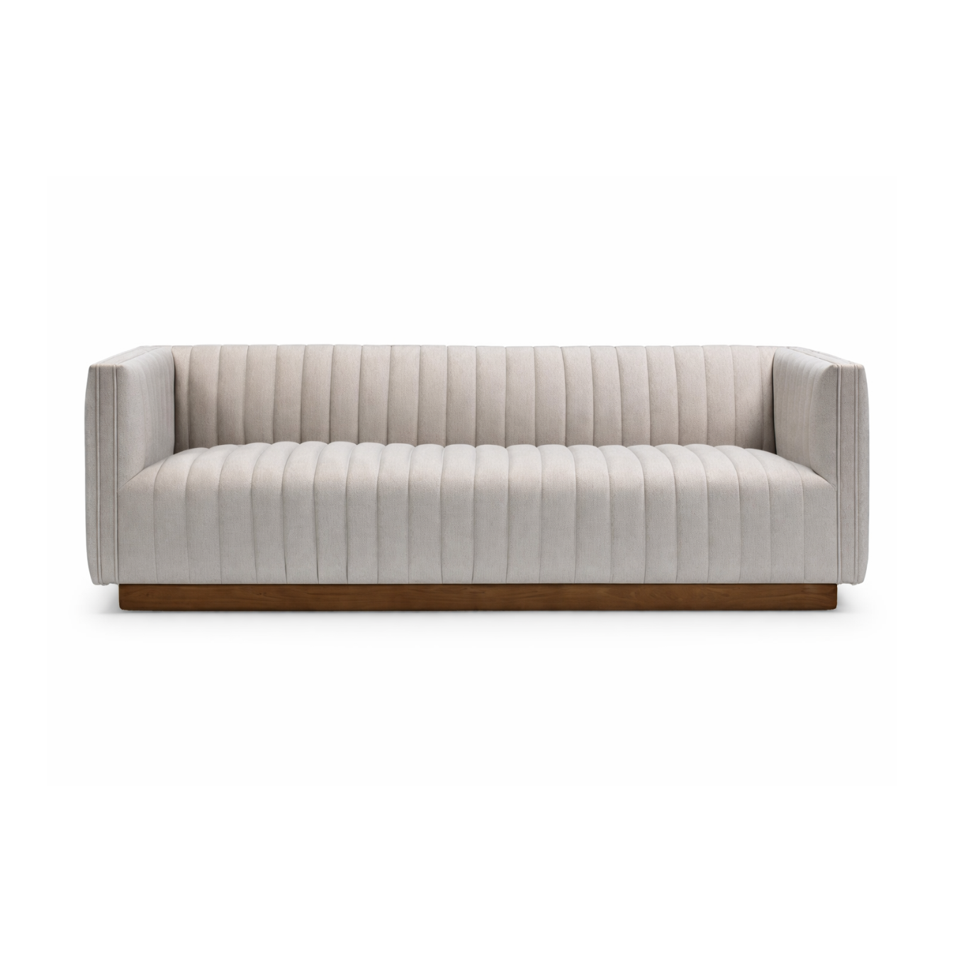Fest Premium Velvet Sofa w/Wooden Bas - Mocha Mist