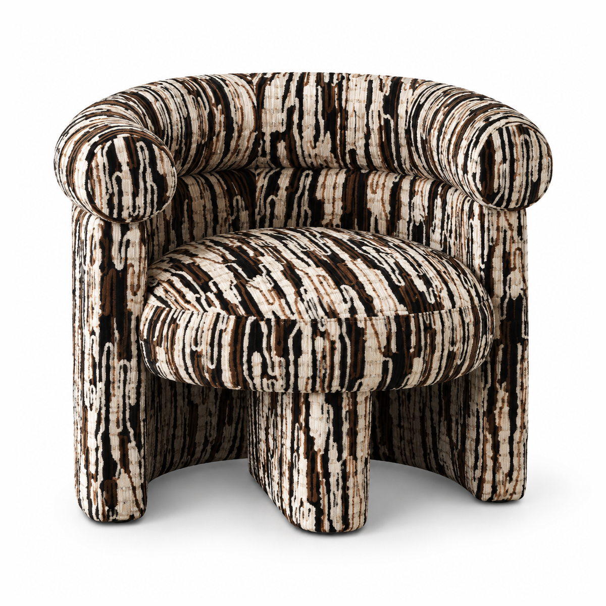Evara Sculptural Upholstered Accent Chair-thumbmail-3