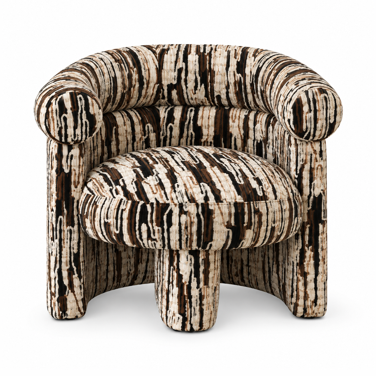 Evara Sculptural Upholstered Accent Chair-thumbmail-1