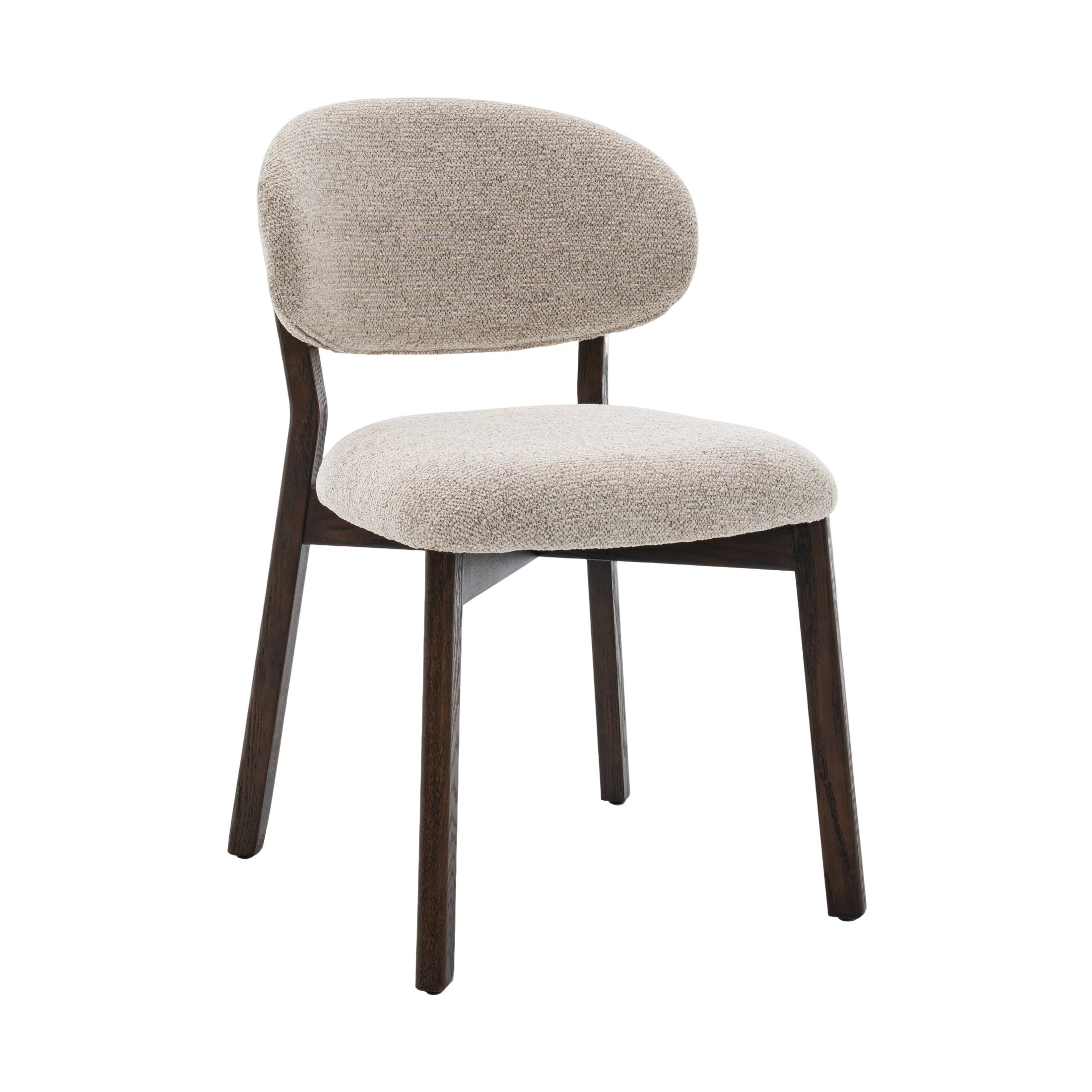 Luna Dining Chair – Upholstered Seat with Oak Wood Frame