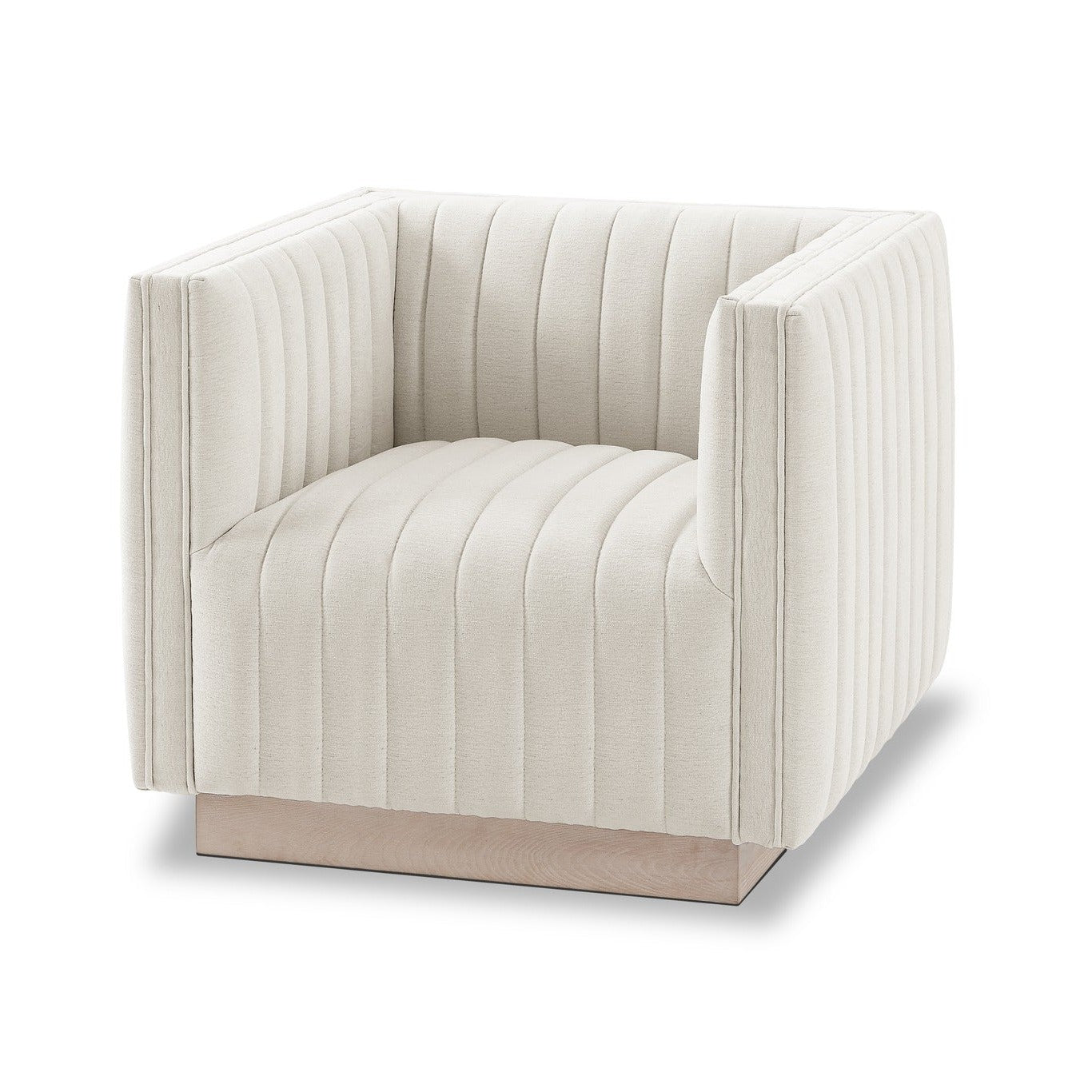 Fest mid century chair in Tuscany cream fabric by Hygge Design House