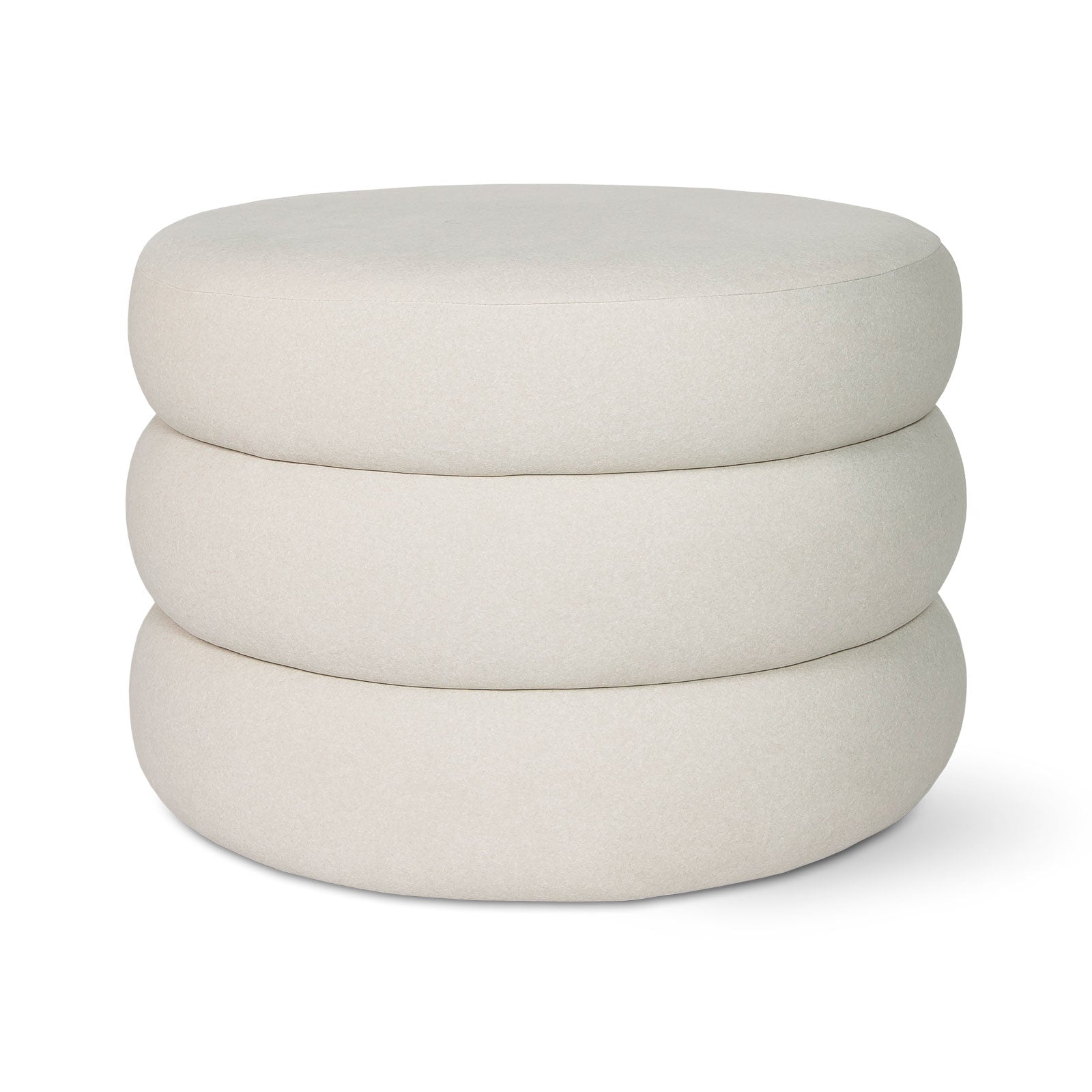 Siel Ottoman - Velvet Ecru