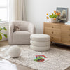 Siel Ottoman - Velvet Ecru