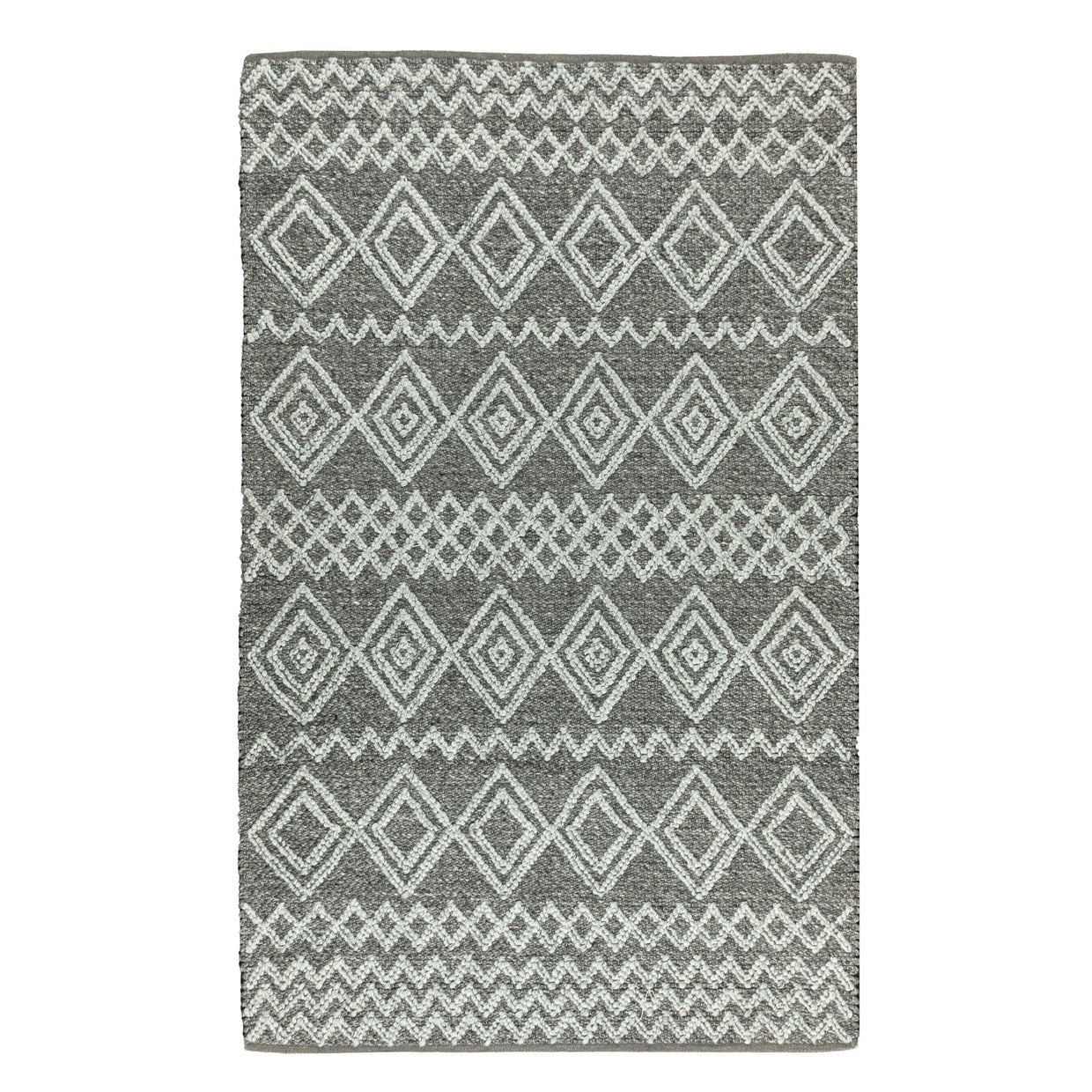 Fintona Hand Woven Rug Raven. Fog