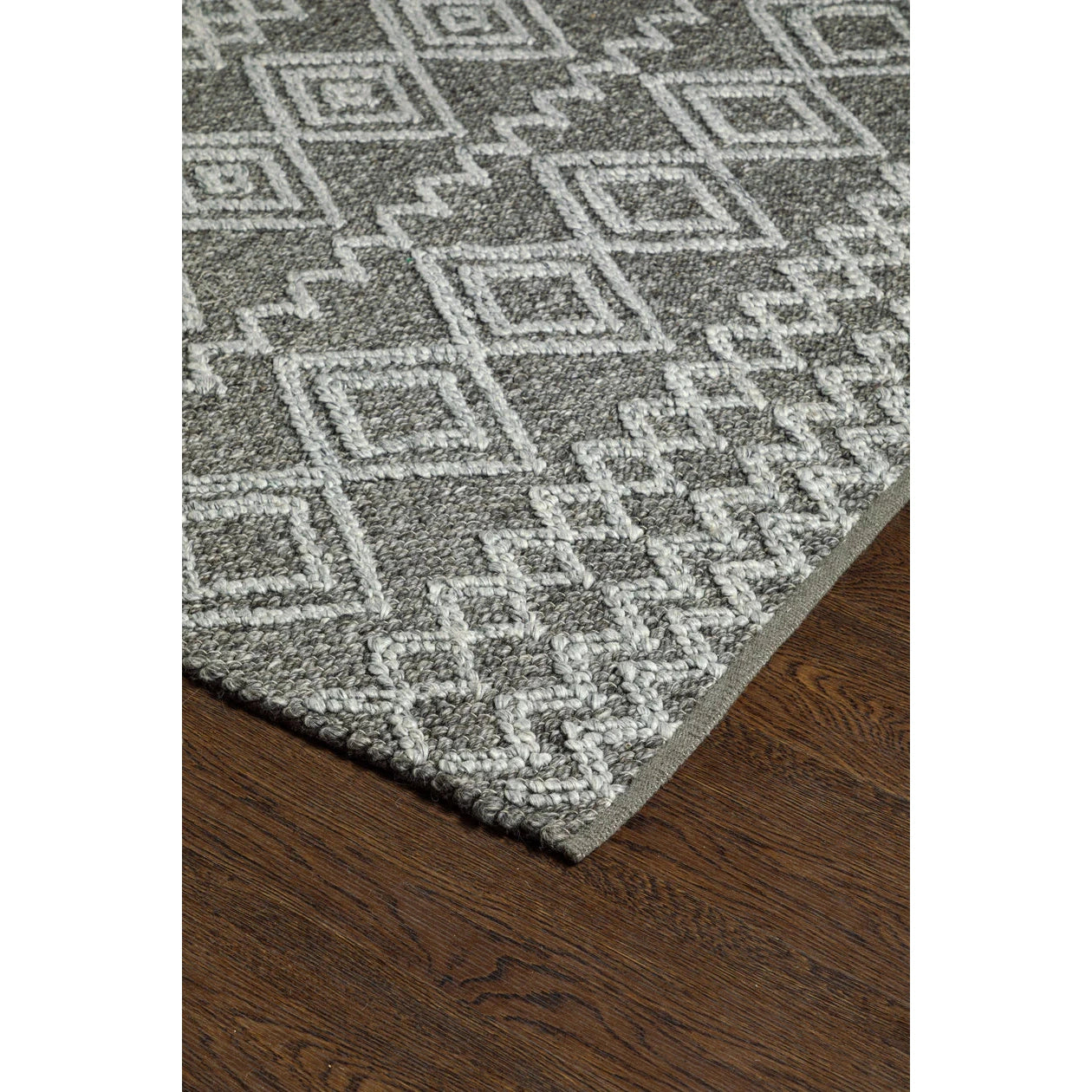 Fintona Hand Woven Rug Raven. Fog