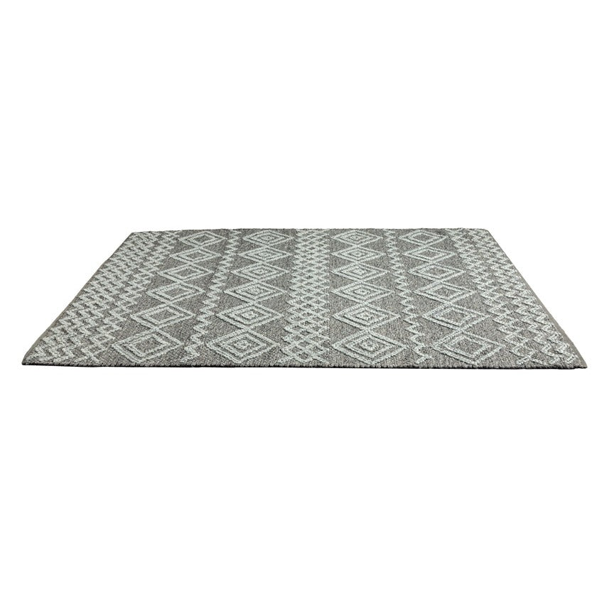 Fintona Hand Woven Rug Raven. Fog