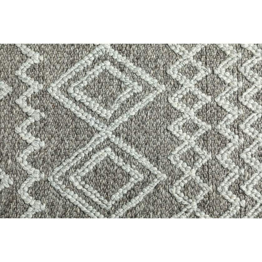 Fintona Hand Woven Rug Raven. Fog
