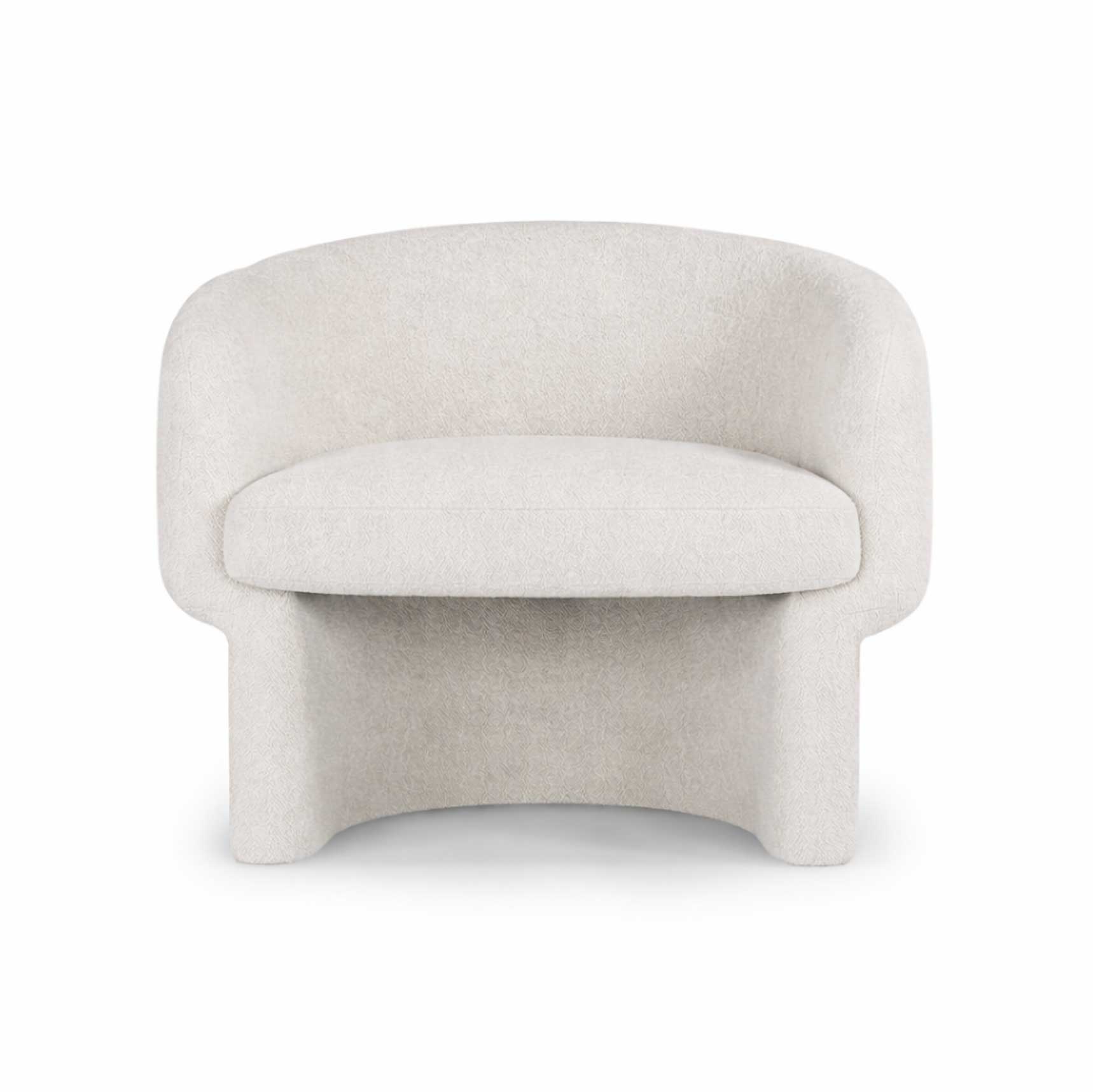Fleur Chair Buff Front View - Hygge Design House