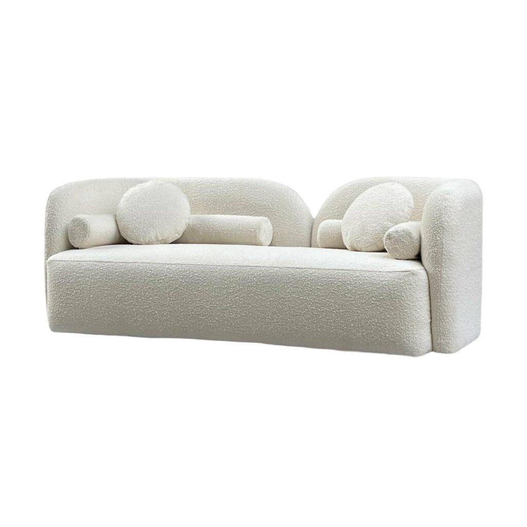 Fika Boucle Fabric Sofa - Cream