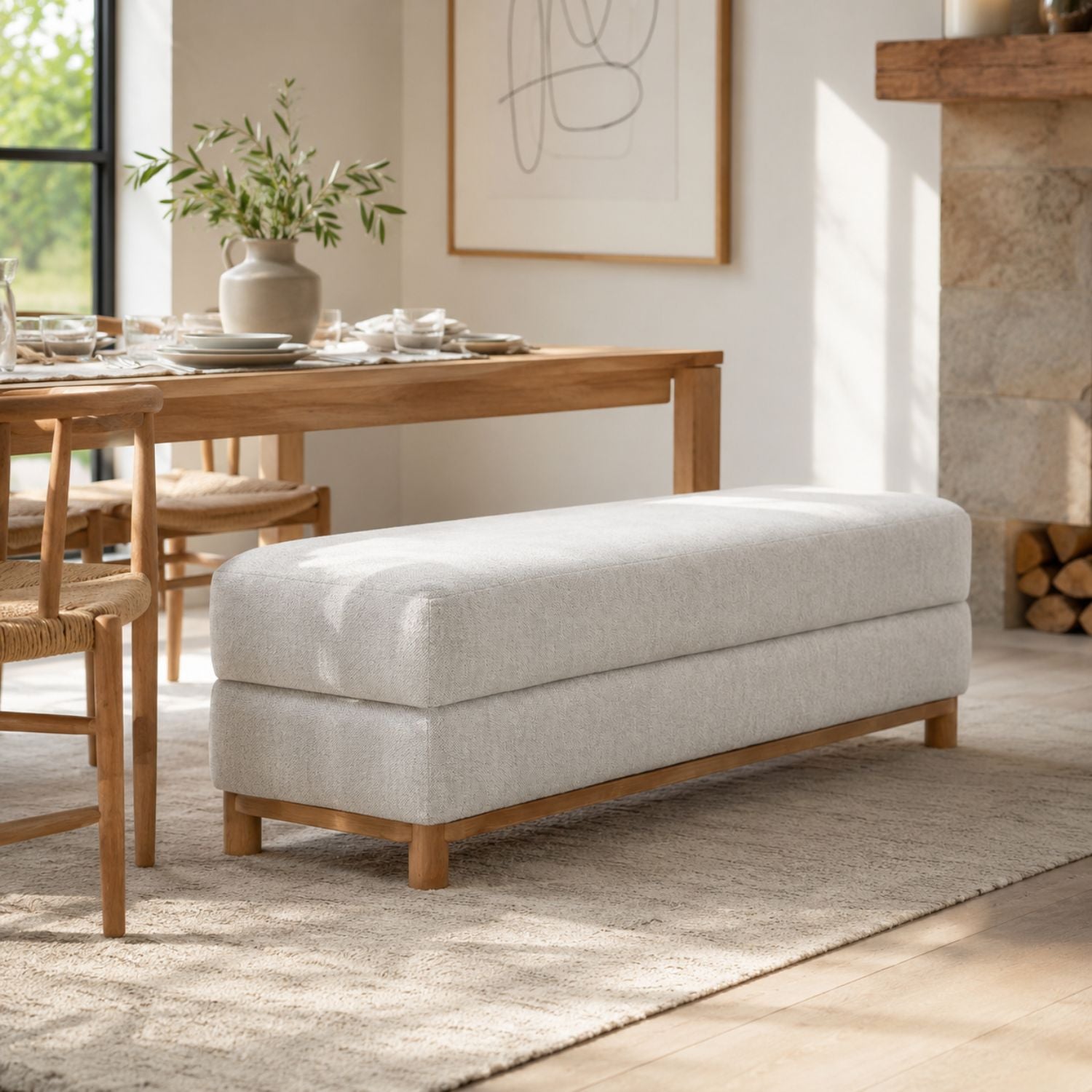 Perla Upholstered Bench – Cabin Glow-thumbmail-2