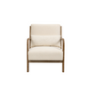 Pose Accent Chair with Wooden Legs - Beige