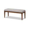 Ettore Tufted Walnut Dining Bench