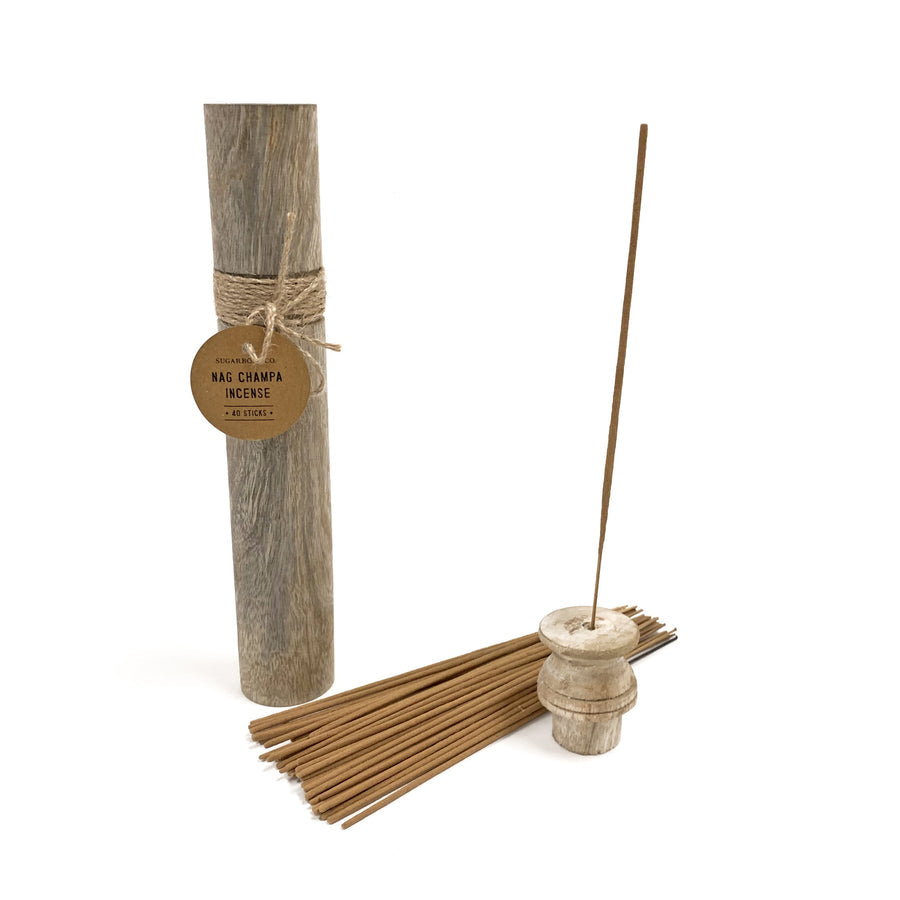 Nag Champa Incense in Wood Container - 40 Sticks-thumbmail-1