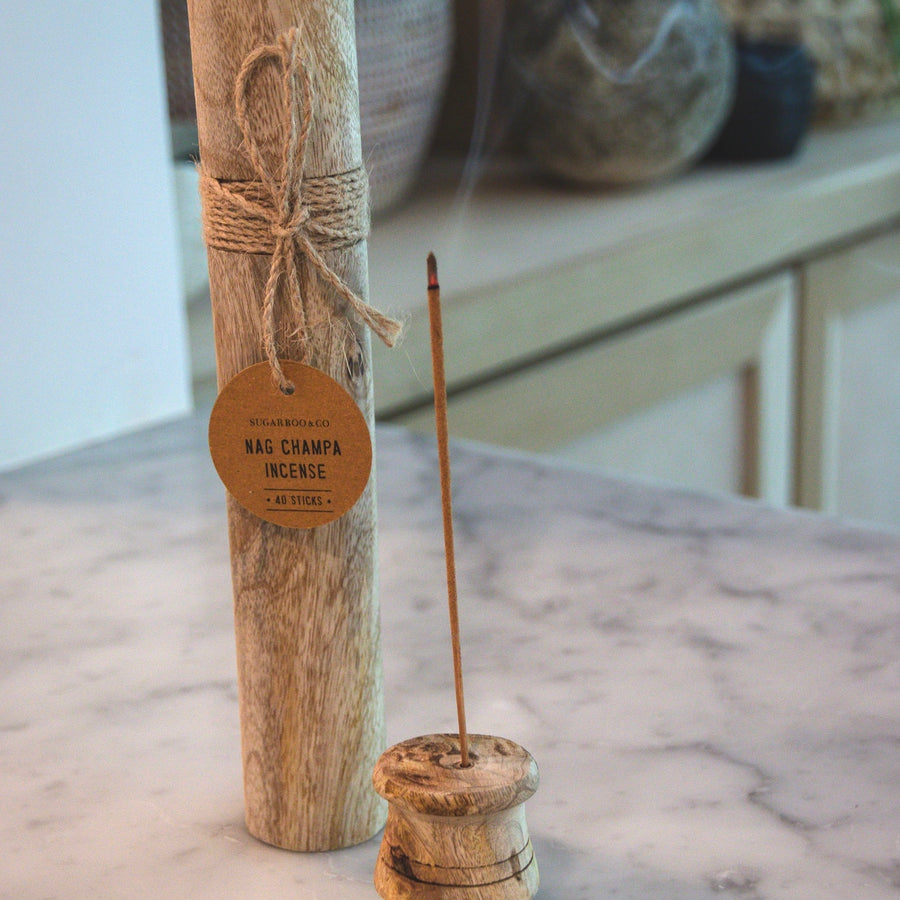 Nag Champa Incense in Wood Container - 40 Sticks-thumbmail-3