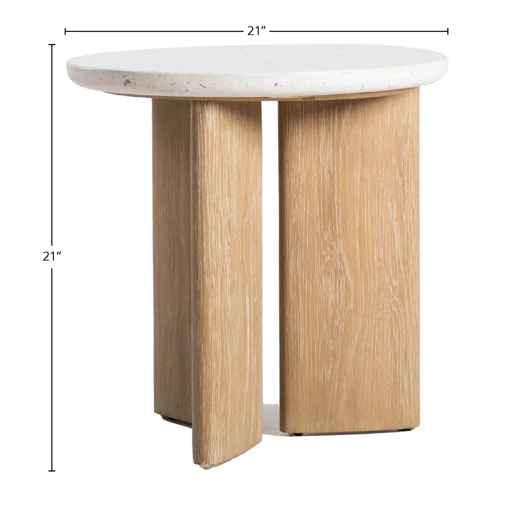 Infinity Side Table - Seashell Finish-thumbmail-2