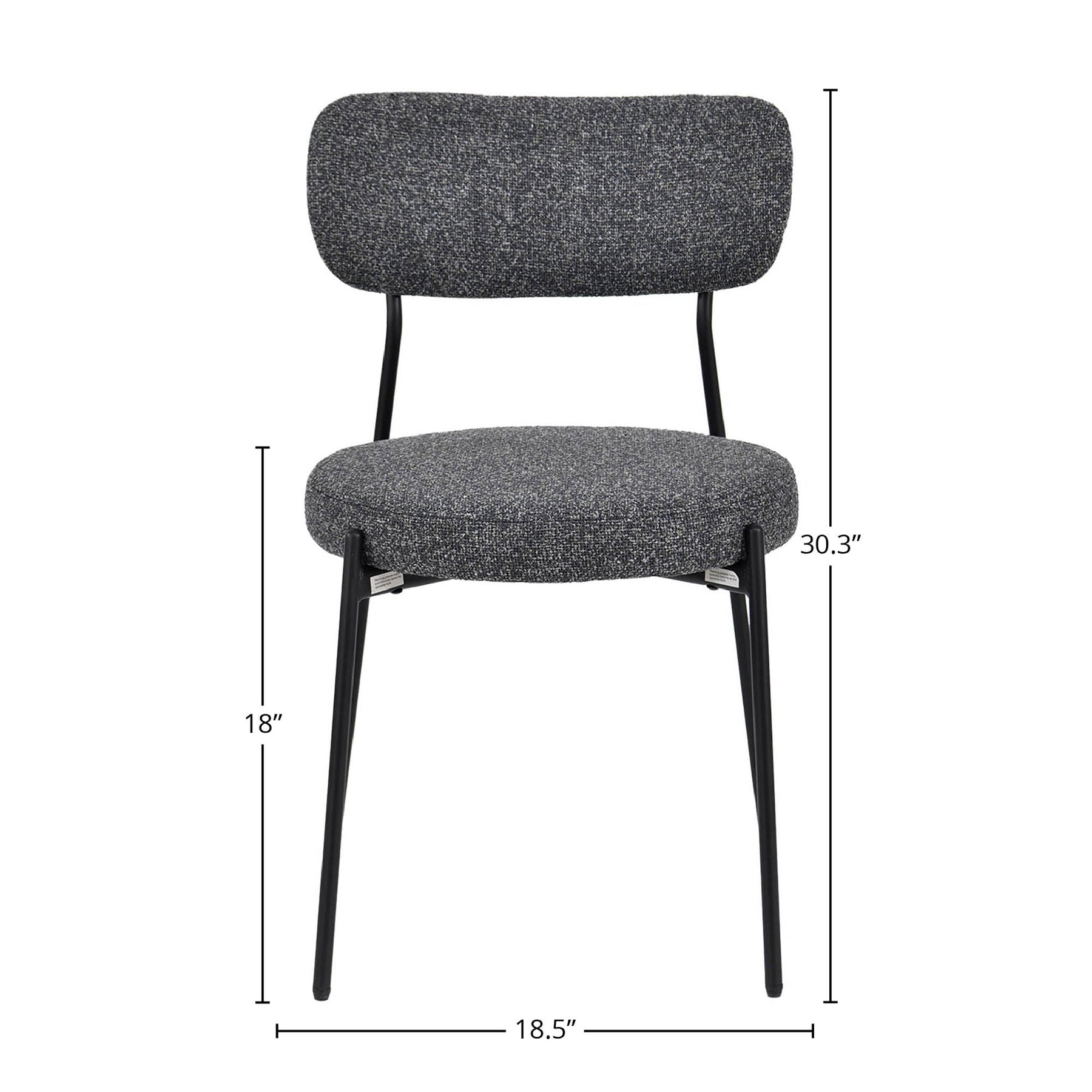 Kai Dining Chair - Chunky Grey-thumbmail-2