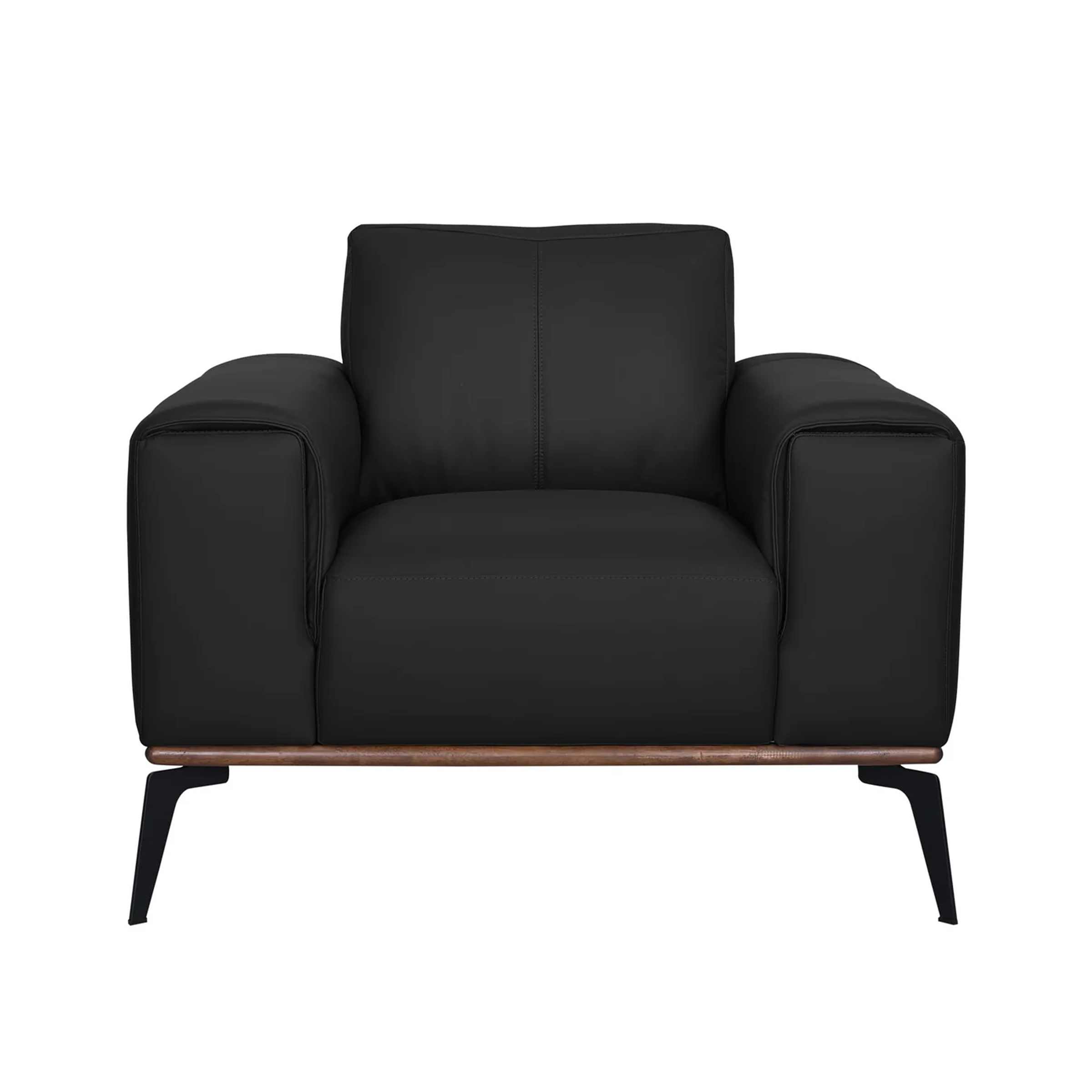 Kreska Genuine Leather Accent Chair