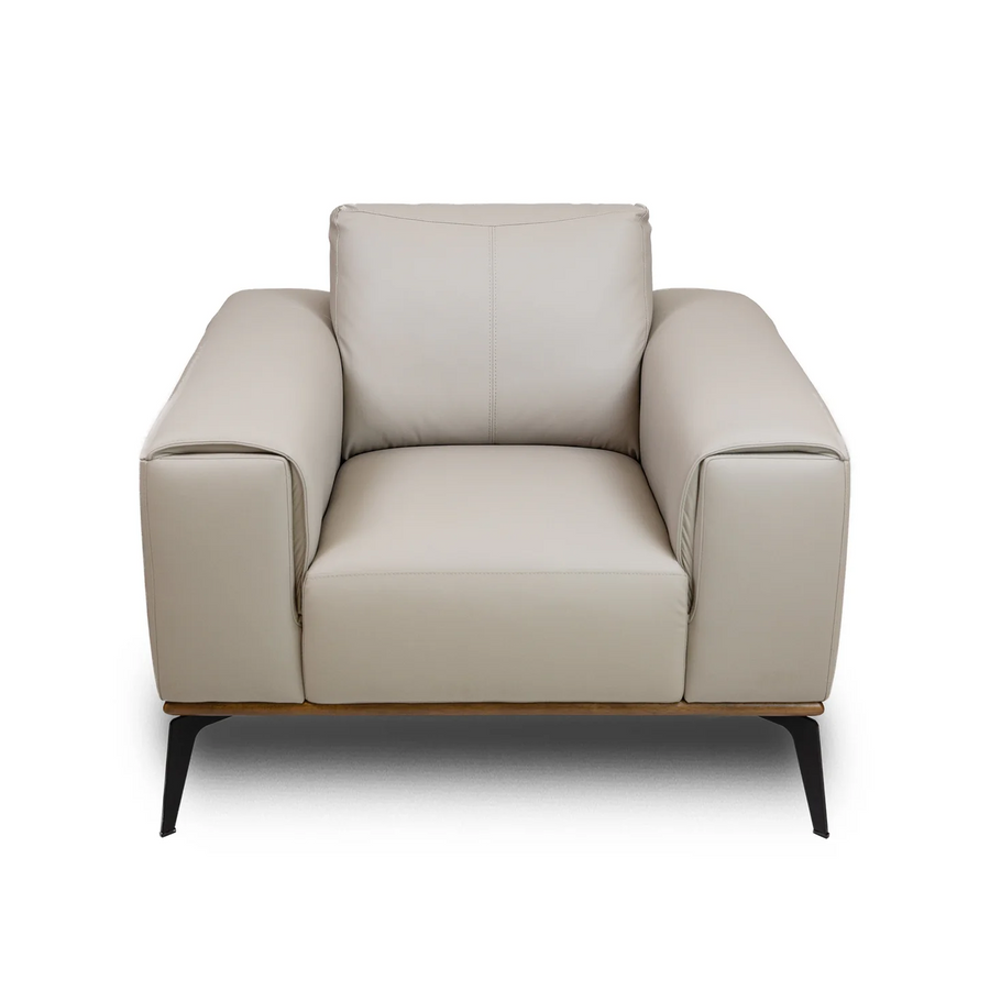 Kreska Genuine Leather Accent Chair