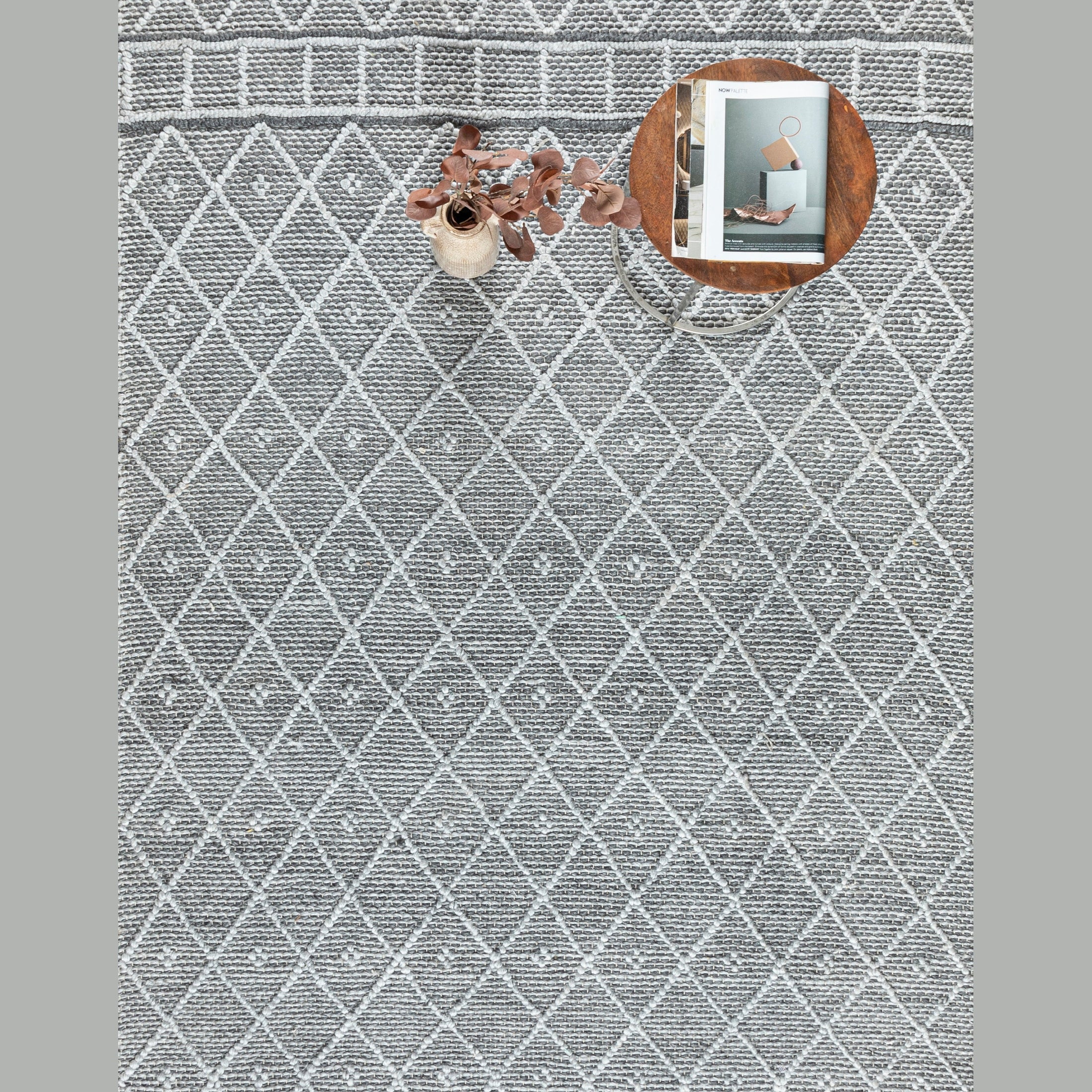 LABIN HAND WOVEN RUG GRAPHITE/SILVER-thumbmail-1