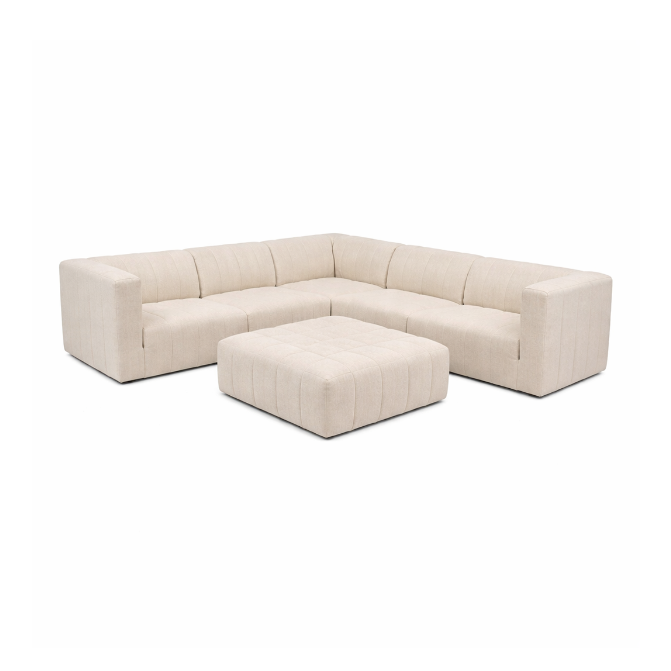 Svala Premium Fabric 6 PCs Modular Sectional - Monique Beige