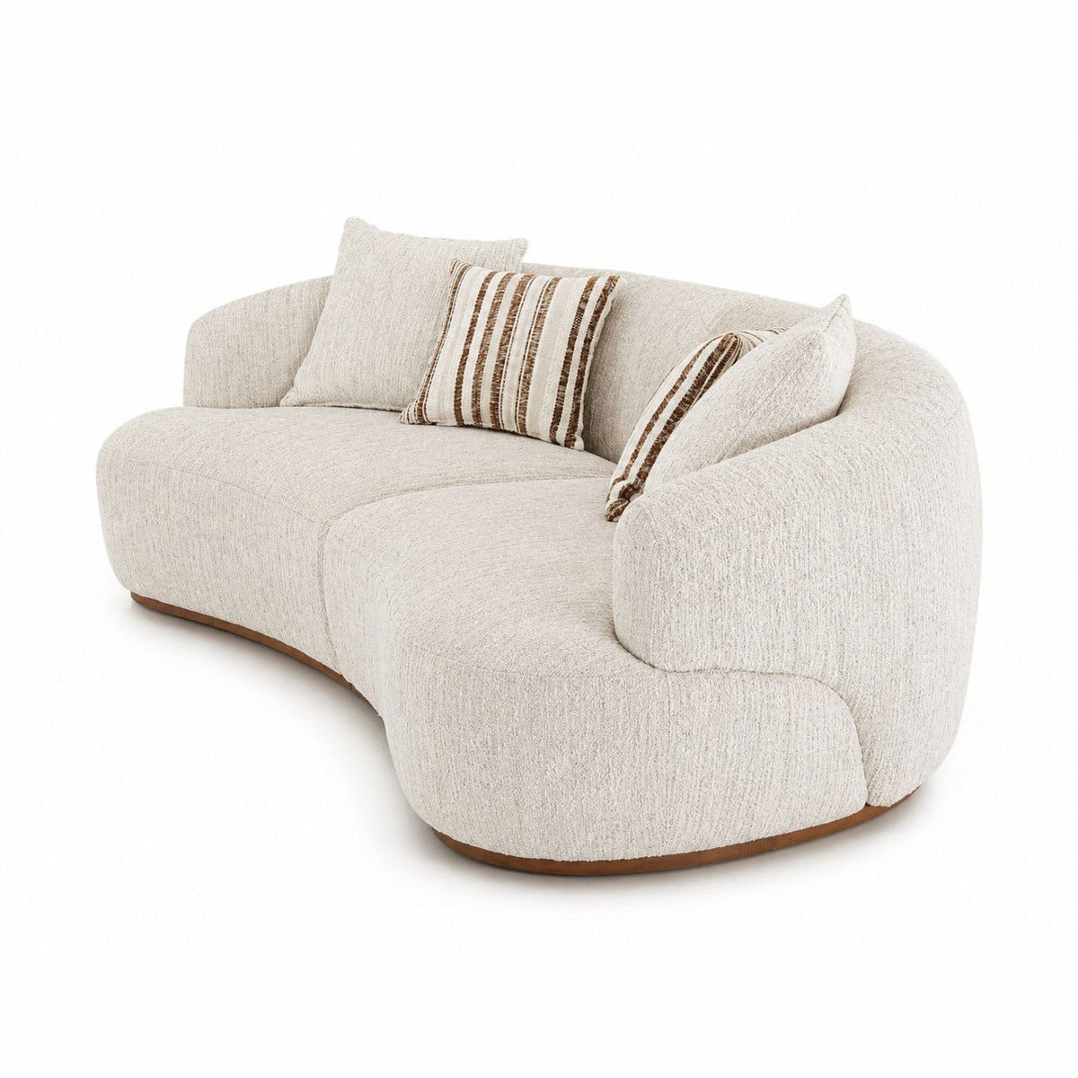 Isla Modern Premium Fabric Upholstered Sofa with Ash Wood Base - Oatmeal-thumbmail-4