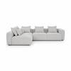 Nella Modern Sectional Sofa with Left Chaise - Pearl