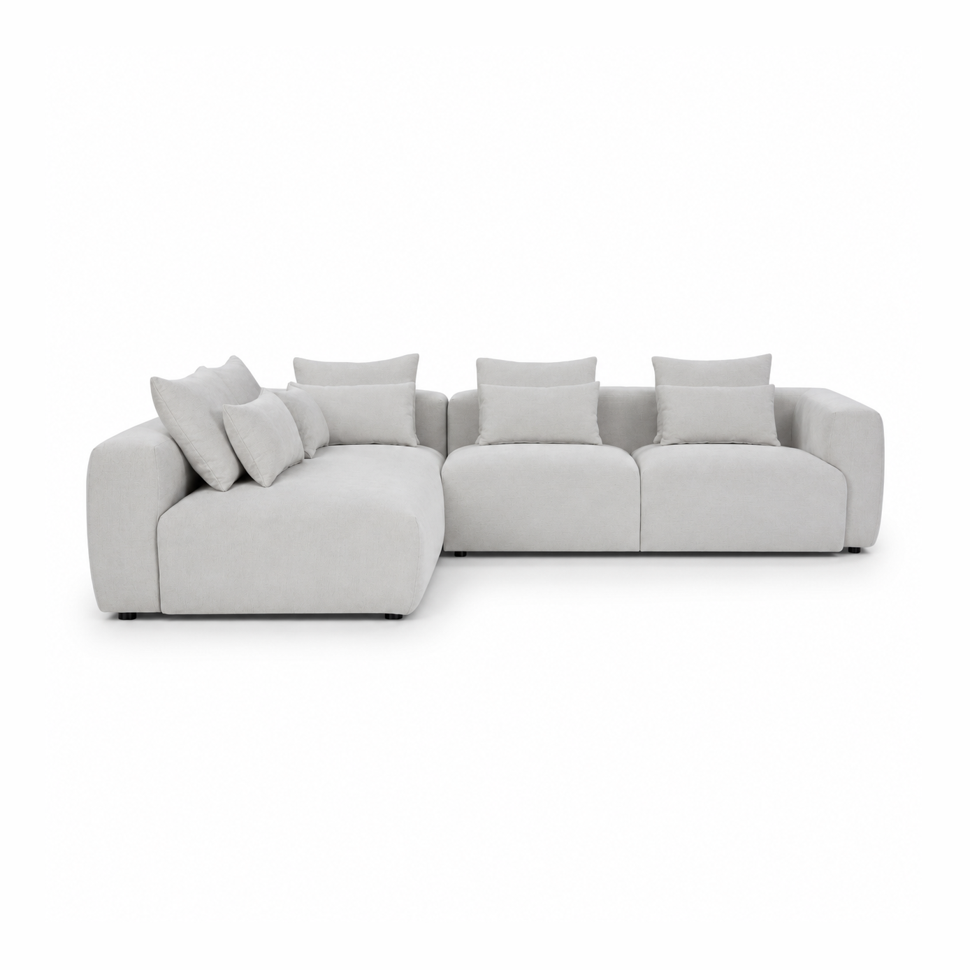 Nella Modern Sectional Sofa with Left Chaise - Pearl