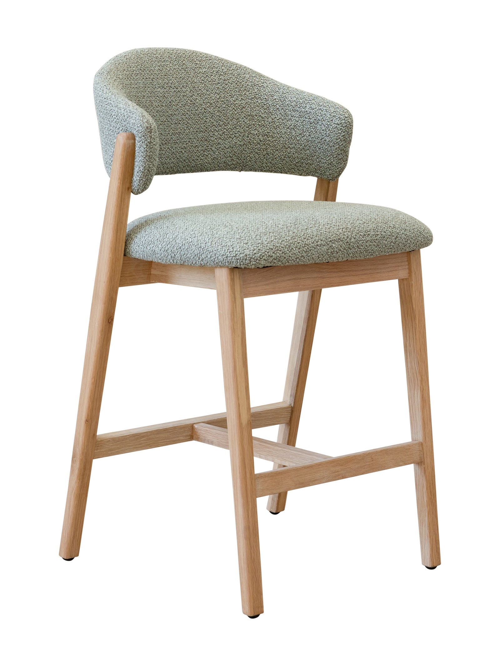 Fiol Counter Stool – Mint Green Upholstery & Natural Wood Frame-thumbmail-3