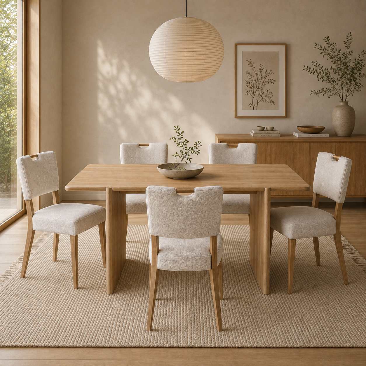 Luella Dining Chair - Sandy Beige/Cool Brown Legs-thumbmail-2